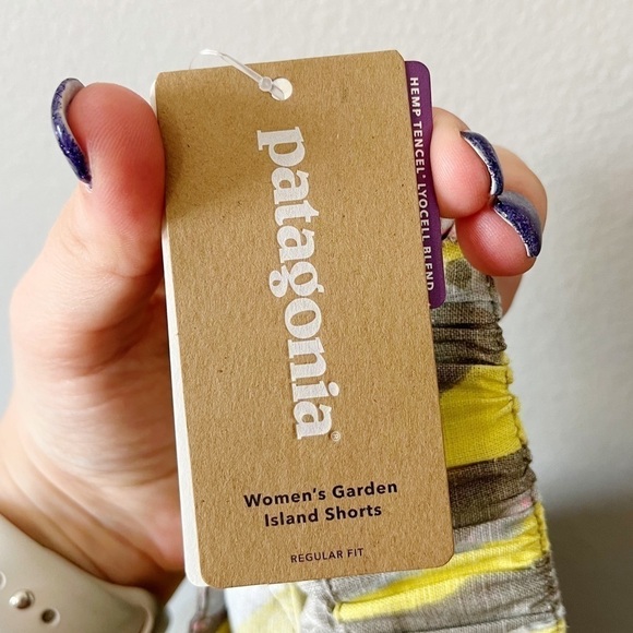 Patagonia NWT Women’s Garden Island Shorts Palms of My Heart Grey Size Medium - Picture 11 of 15